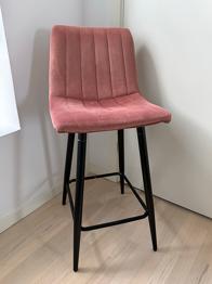 Rosa barstol i velour