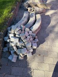 Granit causse sten og buede kantsten