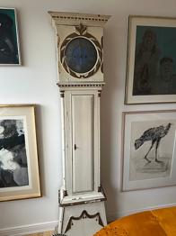 Bornholmer,  træ hvid med smuk blå skive og gyldne detaljer