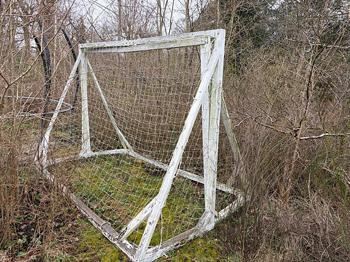 Fodboldmål træ med net
