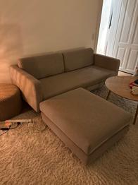 Brugt sofa og puf!