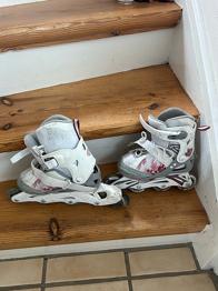 Rulleskøjter børnemodel str. 32-35 hvid