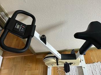 Motionscykel med display hvid/sort