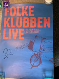 Folkeklubben Live plakat blå