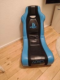 PlayStation XO Rocker gamingstol blå/sort kunstlæder