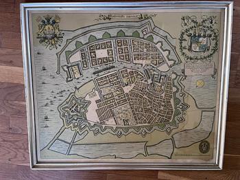 Resens kort over København Hafnia 1674