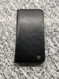 mobilcover sort læder