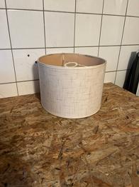 lampeskærm beige tekstil, hent for 1-2 monster mango Fiesta