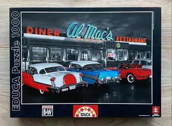 Dinner at Al Mac's 1000 brikker, puslespil (Der er slidspor på brikker)