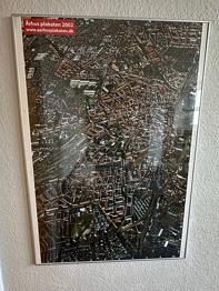 Aarhus Plakat med luftfoto af byområde