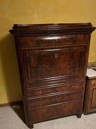 Antik Sekretær med skuffe og skriveplade i træ