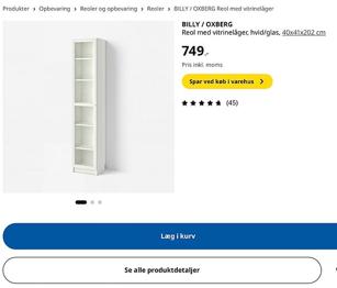 Ikea Billy med glaslåge