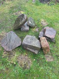 Natursten granit sten i blandede størrelser