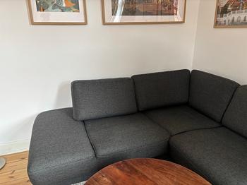 Grå hjørnesofa