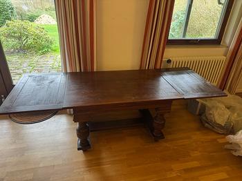 Antikt spisebord med hollandsk udtræk