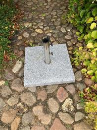 Parasolfod i granit grå