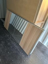 IKEA PAX wardrobe 200 cm with mirror sliding doors - Egetræsmønster