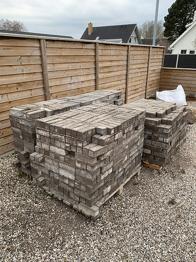 Beton belægningssten rektangulære grå