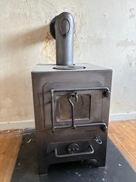 ABC  brændeovn stål sort