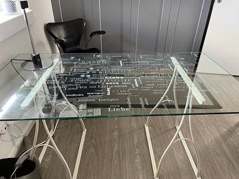 Skrivebord / arbejdsbord glasbord