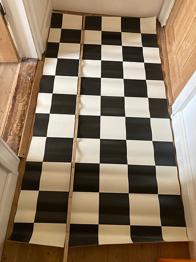 Ternet sort/hvid vinyl knap 2 m