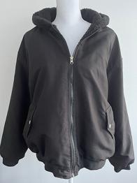 Baggy vendbar jakke i sort