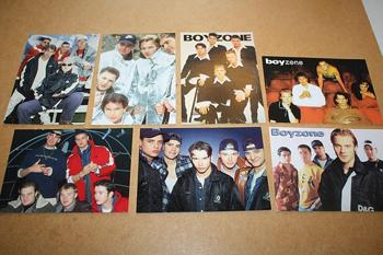 Afhentes eller kan medfølge køb af andet.
Boyzone postkort.