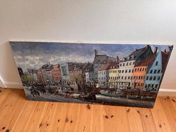 Maleri af Nyhavn København panorama