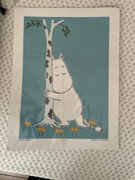 Moomin Plakat med Mumintrollet og Træ