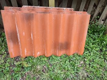 Tagplader bølgeplader rød