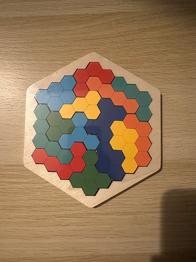 Coogam Wooden Puzzle træpuslespil flerfarvet