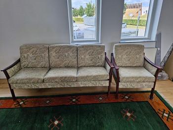 3 personers sofa  og 1 personers stol