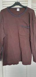 Bluse bomuld brun