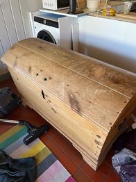 Large solid wood chest