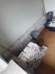 Mursten hulsten gul og rød