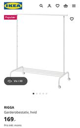 Garderobestativ, hvid