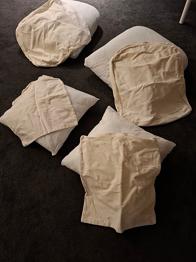 Siddepuder og rygpude til kurvestol