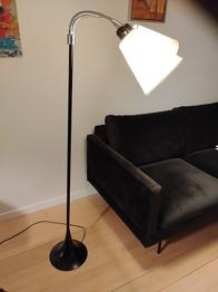 Gulv lampe med 2 skærme