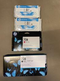 HP plotter blæk og papir gives væk