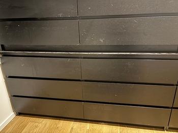 2 dobbelt malm kommoder