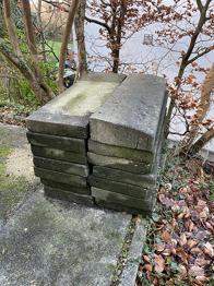 Beton kantsten rektangulære grå