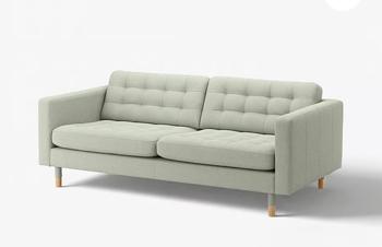 LANDSKRona  3-pers. sofa, lysegrøn- godt brugt
