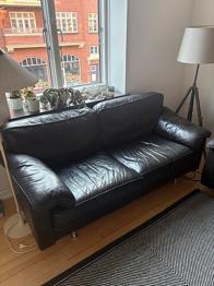 To sofaer i ægte læder