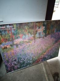 Claude monet billede med ramme UDEN GLAS måler 86x120