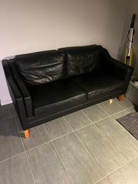 God lædersofa sort GRATIS