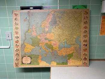 Politikens Forlag kort over Europa vægkort