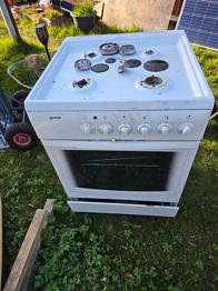 Gaskomfur med 230v el-ovn