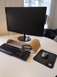 WFH complete set up (overvåge+tastatur+mus)