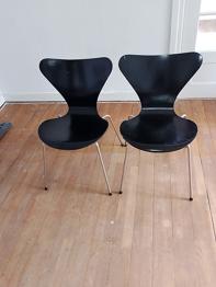 Arne Jacobsen 7’er stol spisebordsstol sort