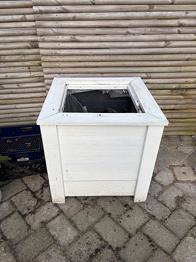 Plantekasse hvid træ